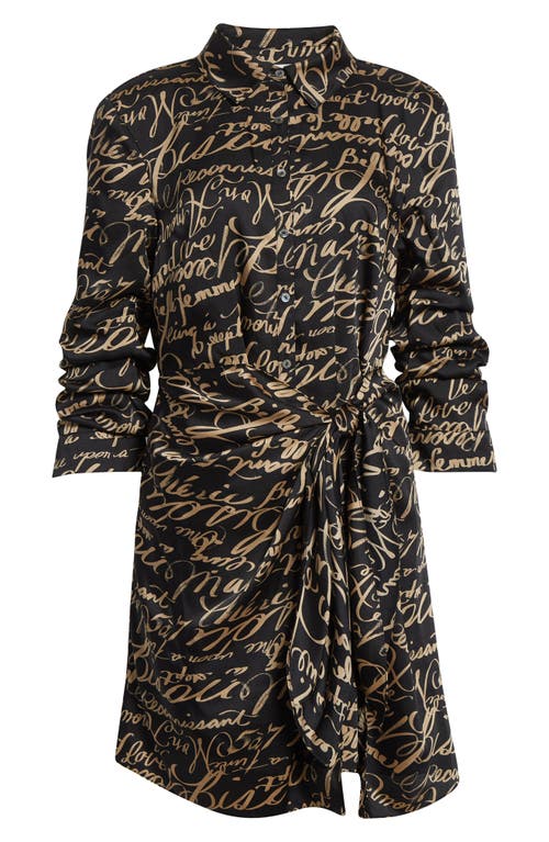 Cinq À Sept Love Journal Jacey Long Sleeve Shirtdress In Multi