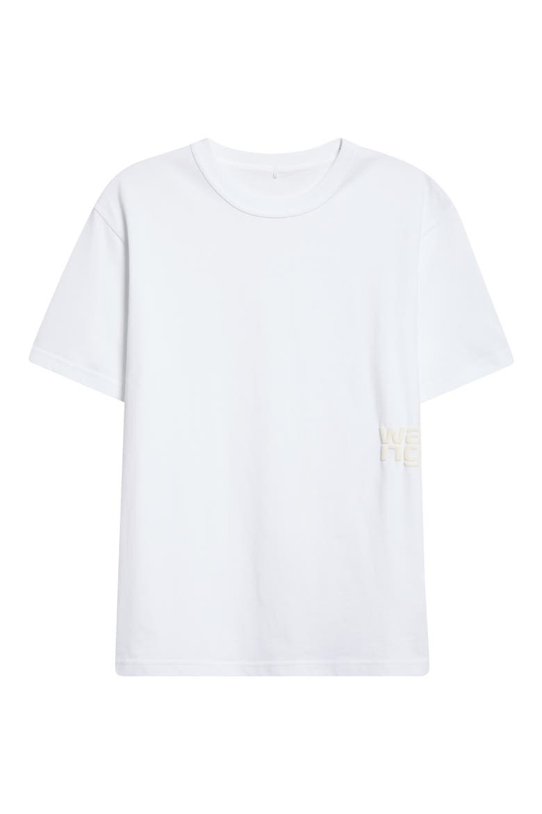 Puff Logo Cotton Jersey T-Shirt, Alternate, color, WHITE