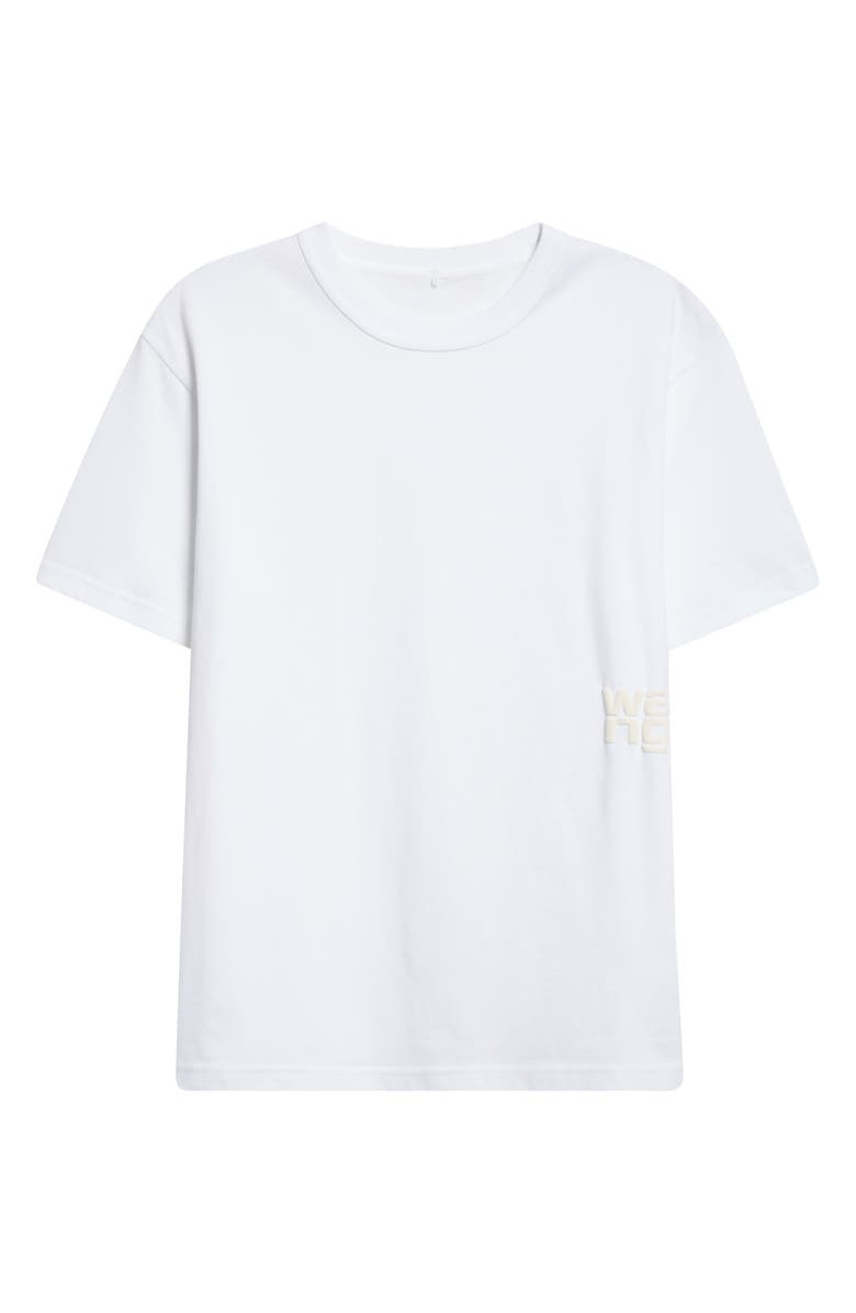 Alexander Wang Puff Logo Cotton Jersey T-Shirt, Alternate, color, White