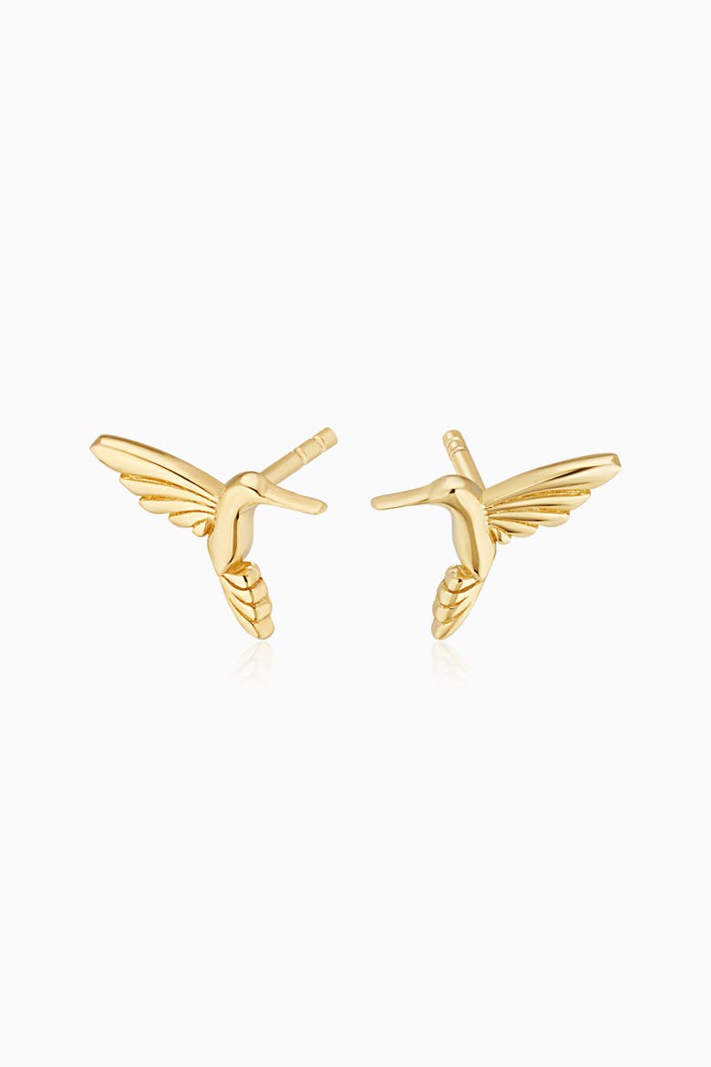 14K Yellow Gold Freedom Dove Studs, Alternate, color, Yellow Gold