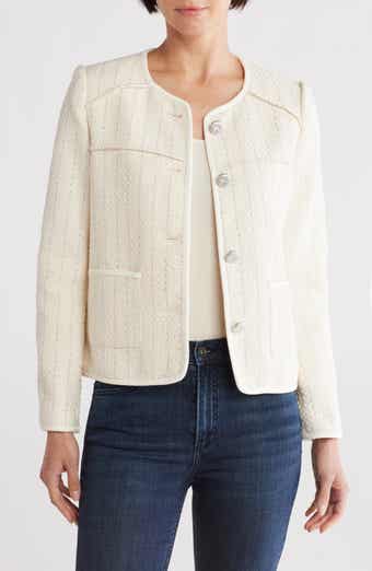 ★E.B.M★ Collarless Crop Jacket EMP4WJK010 Wit & Wisdom Collarless Crop Jacket | Nordstromrack
