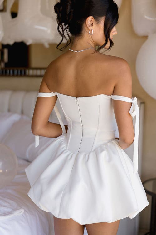 Untamed Petals Muse Mini Dress In White