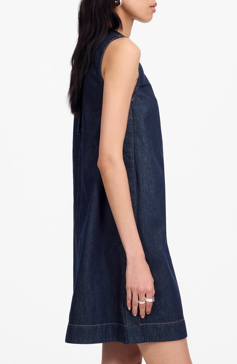 Madewell Boxy Sleeveless Denim Shift Dress, Alternate, color, Essex Wash
