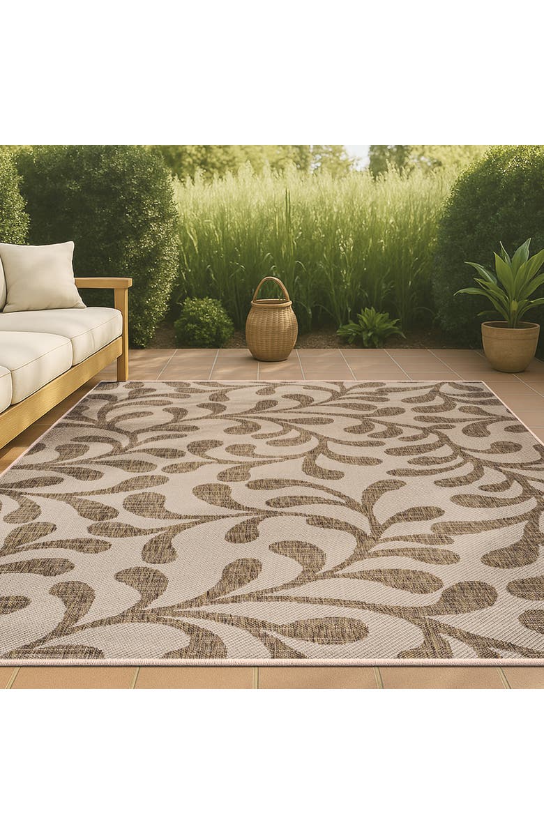 JONATHAN Y Vine All Over Indoor/Outdoor Area Rug, Alternate, color, Brown/Beige