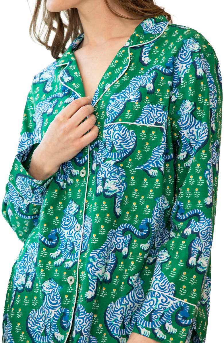 Printfresh Long PJ Set, Alternate, color, Green Juice