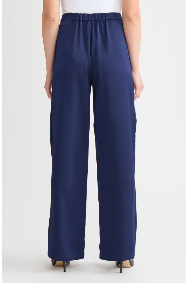 x Lani Lynn Crêpe de Chine Wide Leg Pants, Alternate, color, MOONLIT NAVY
