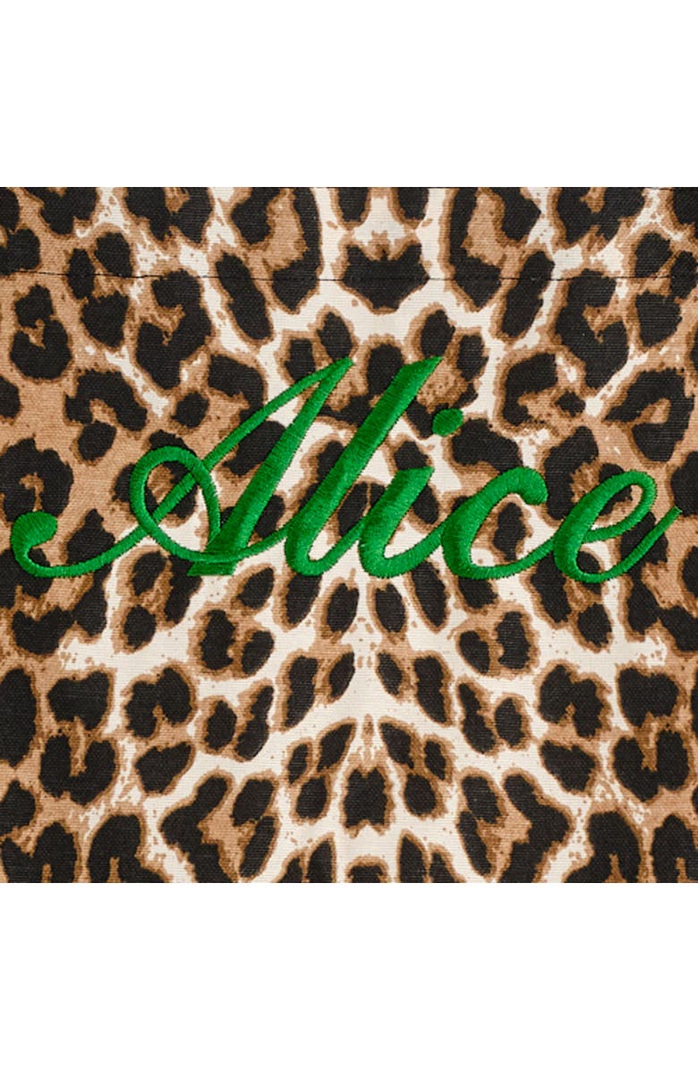 Mrs. Alice Frilled Leopard Apron, Alternate, color, Brown