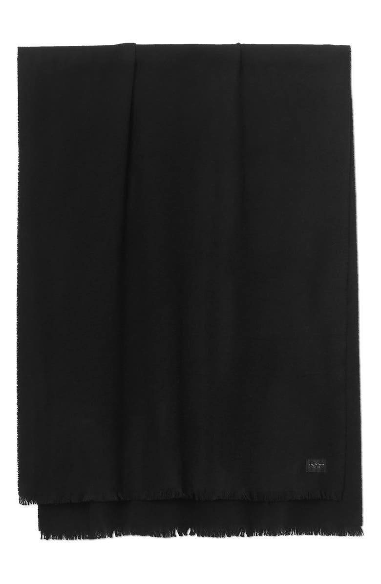 rag & bone Joni Wool Scarf, Main, color, Black
