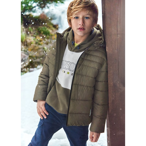 Mayoral Quilted-effect Padded Jacket In Green