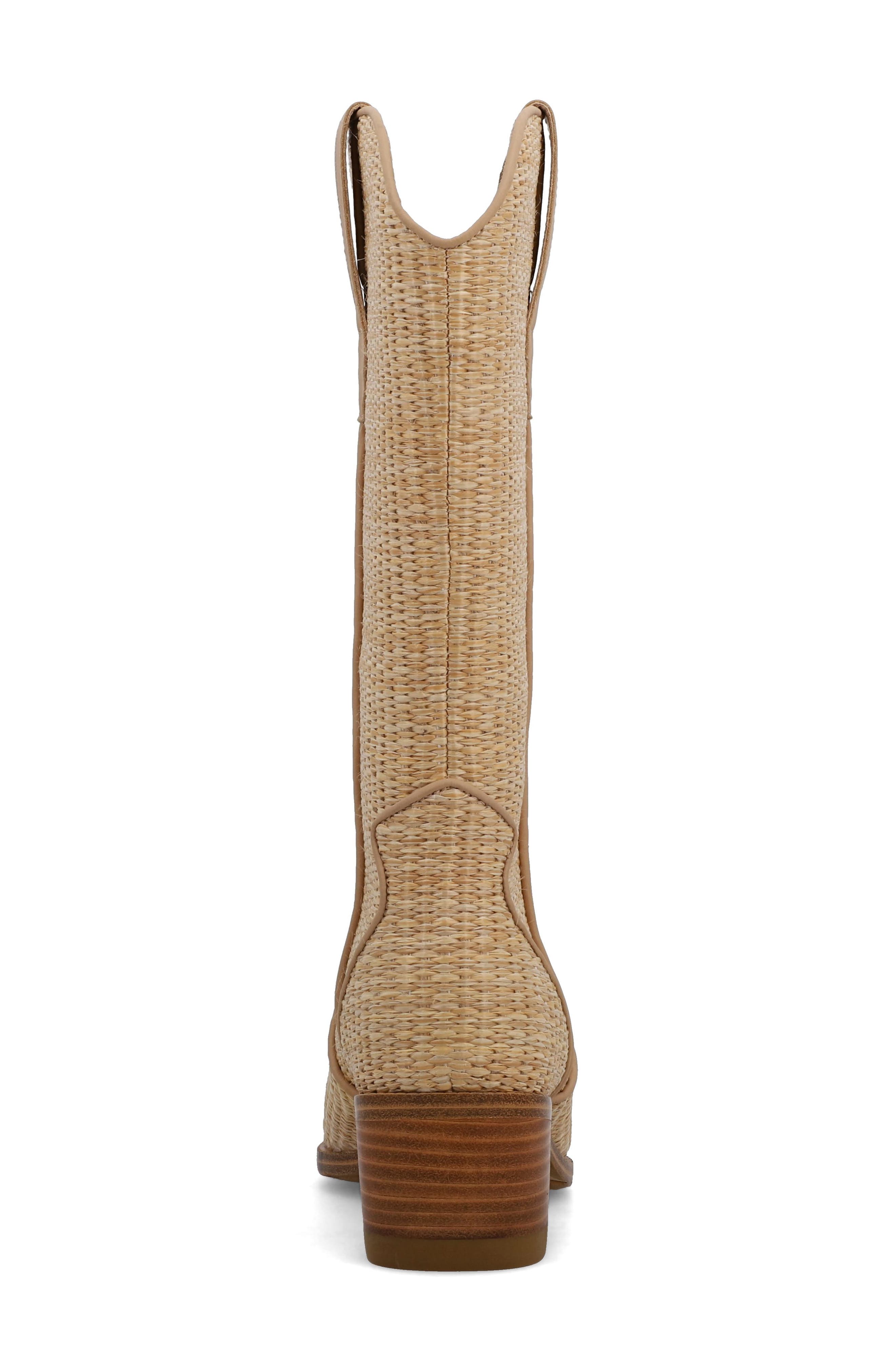 Jenah Woven Cowboy Boot, Alternate, color, NATURAL