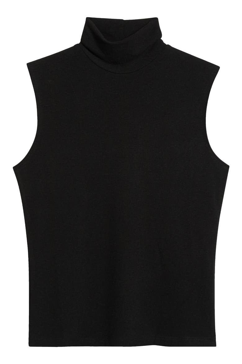 Lauren Sleeveless Turtleneck, Main, color, BLACK