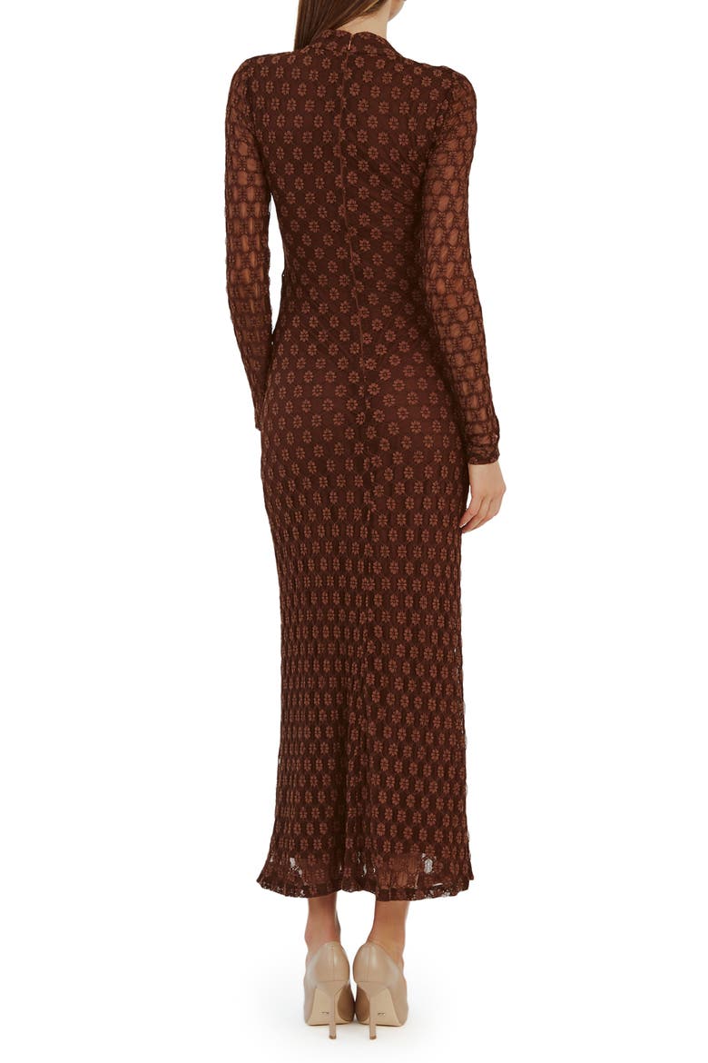 Ola Long Sleeve Dress, Alternate, color, CHOCOLATE