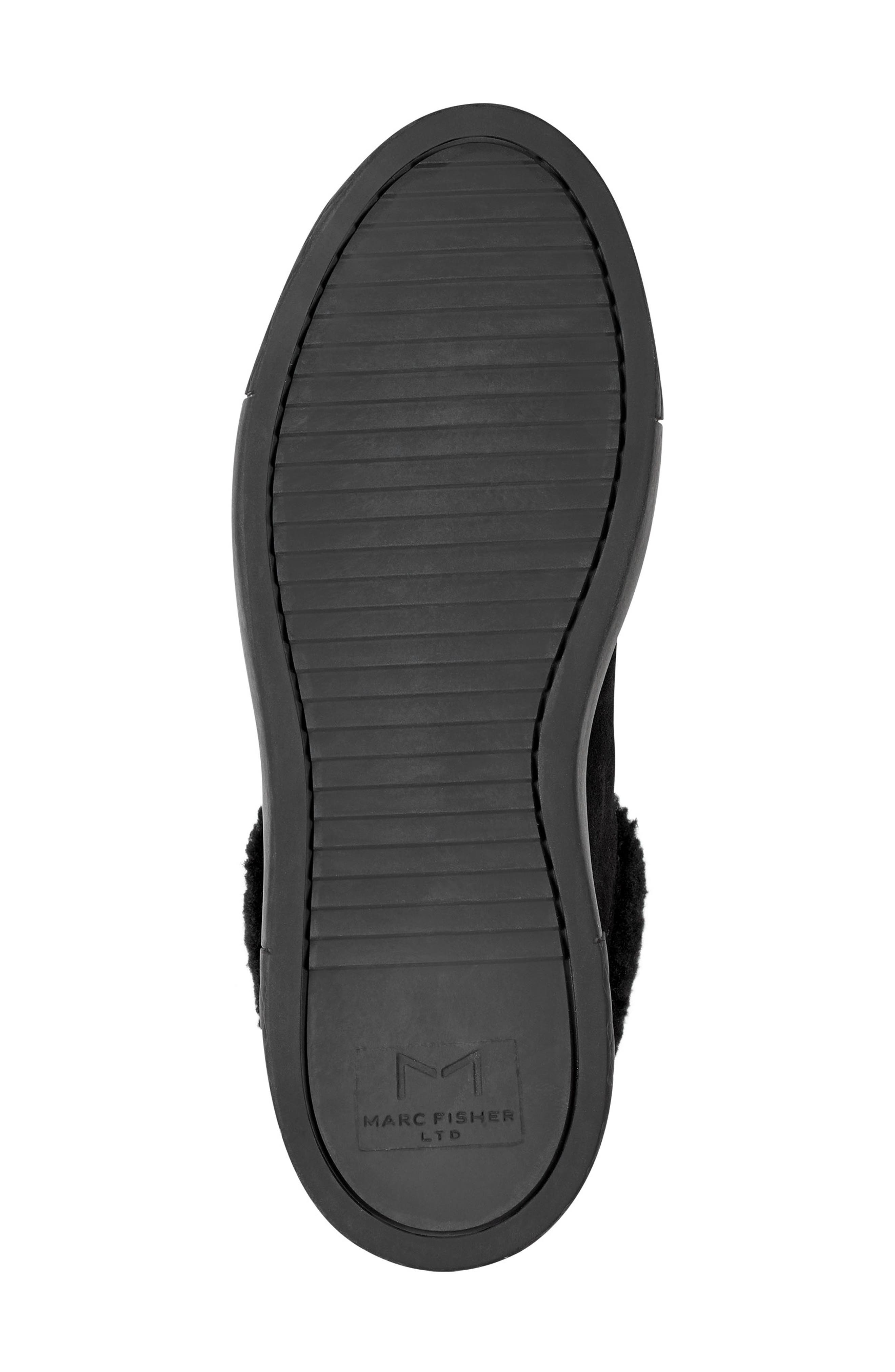 Marc Fisher LTD Davie Water Resistant Lace-Up Sneaker with Faux Fur Trim, Alternate, color, 