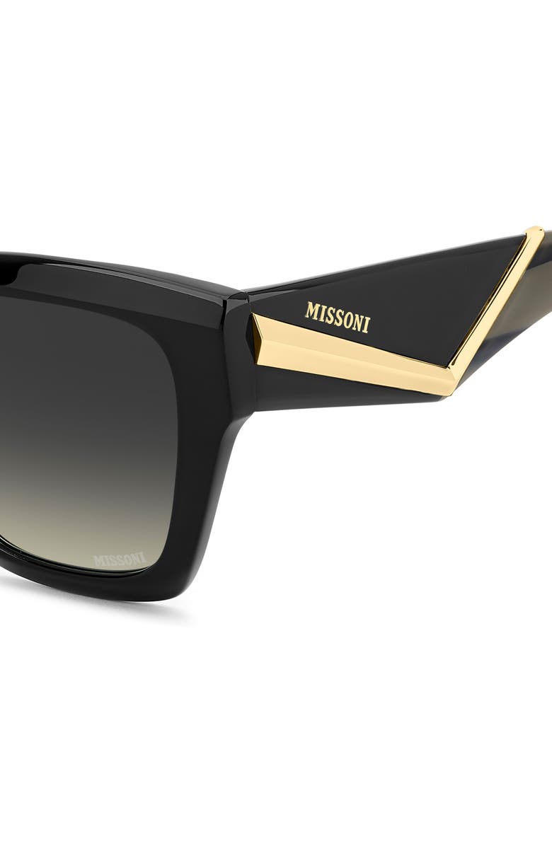 Missoni 53mm Gradient Square Sunglasses, Alternate, color, Black/ Grey Brown