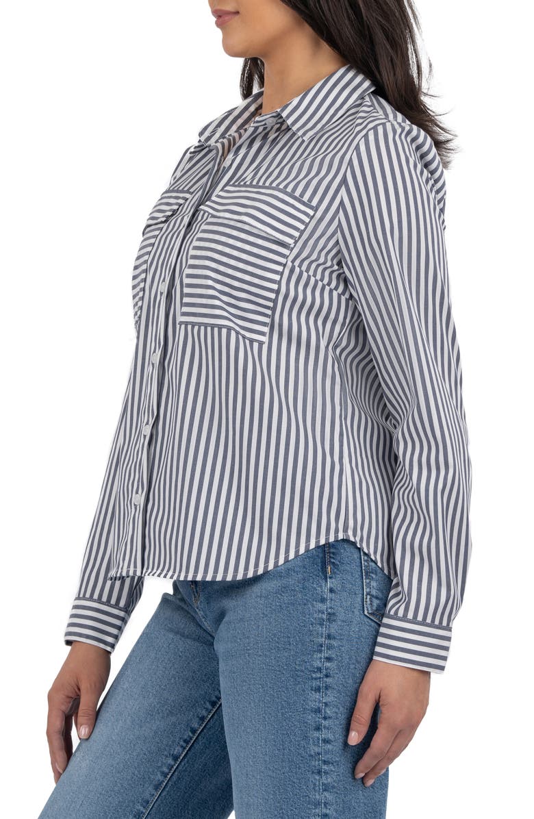 KUT from the Kloth Analeah Stretch Cotton Button-Up Shirt, Alternate, color, 