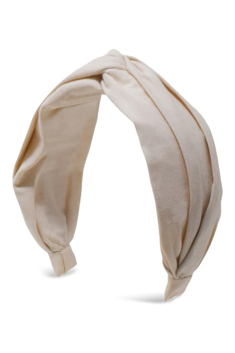 Ellery Twist Canvas Headband, Main, color, CANVAS