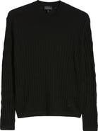 Emporio Armani Tonal Diamond Wool Sweater