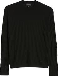 Emporio Armani Tonal Diamond Wool Sweater