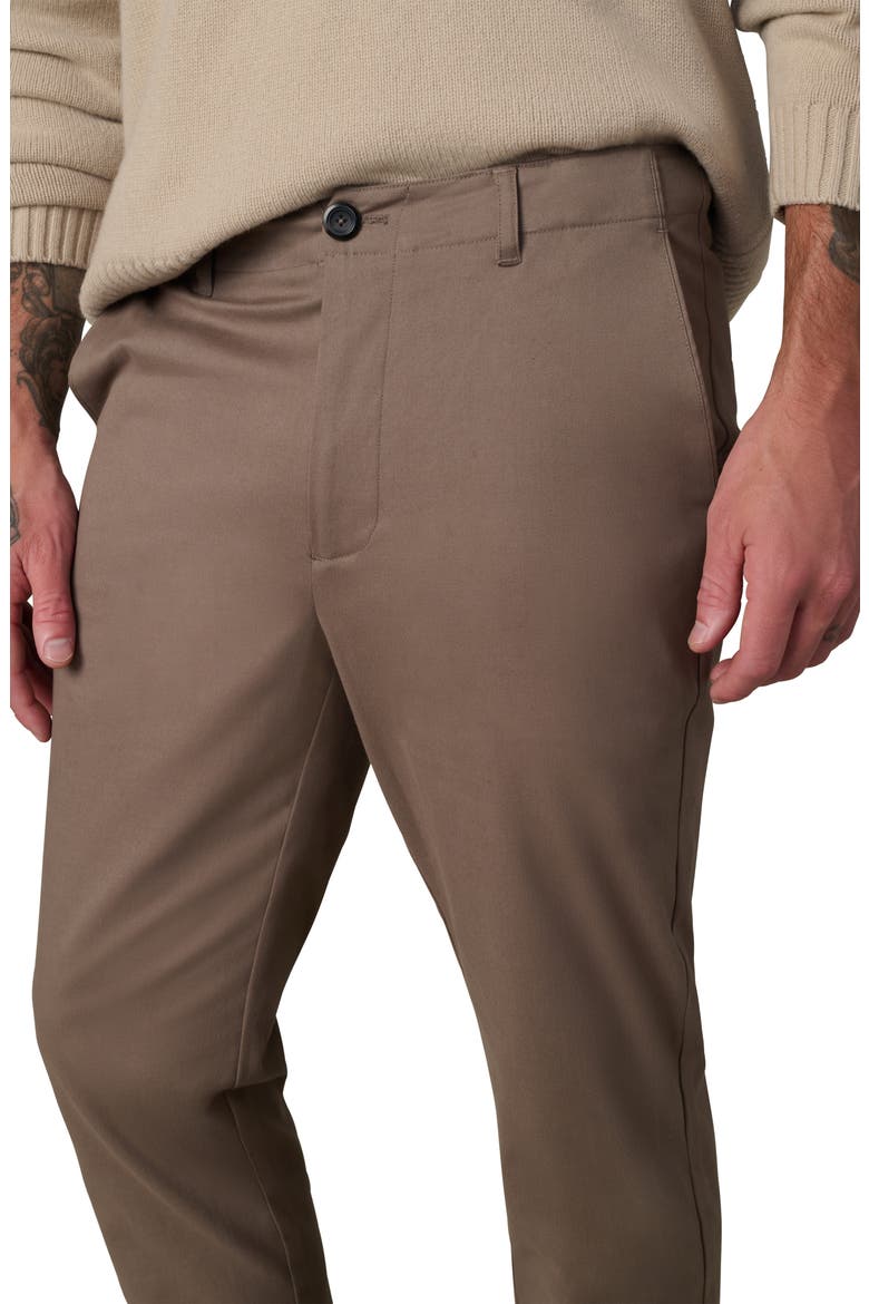 Skinny Fit Flat Front Cotton Twill Chinos, Alternate, color, FALCON