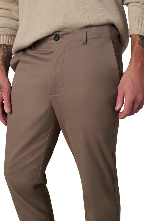 Joe's Skinny Fit Flat Front Cotton Twill Chinos In Brown