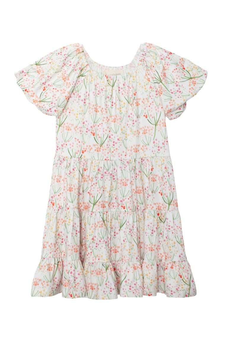 Springtime Garden Short Puff Sleeve Dress, Main, color, Floral