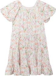 Mabel + Honey Springtime Garden Short Puff Sleeve Dress