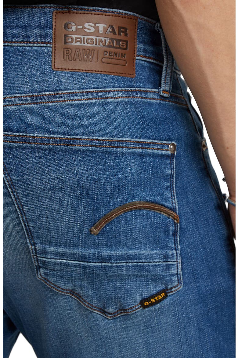 D-Staq Slim Fit Jeans, Alternate, color, MEDIUM INDIGO AGED
