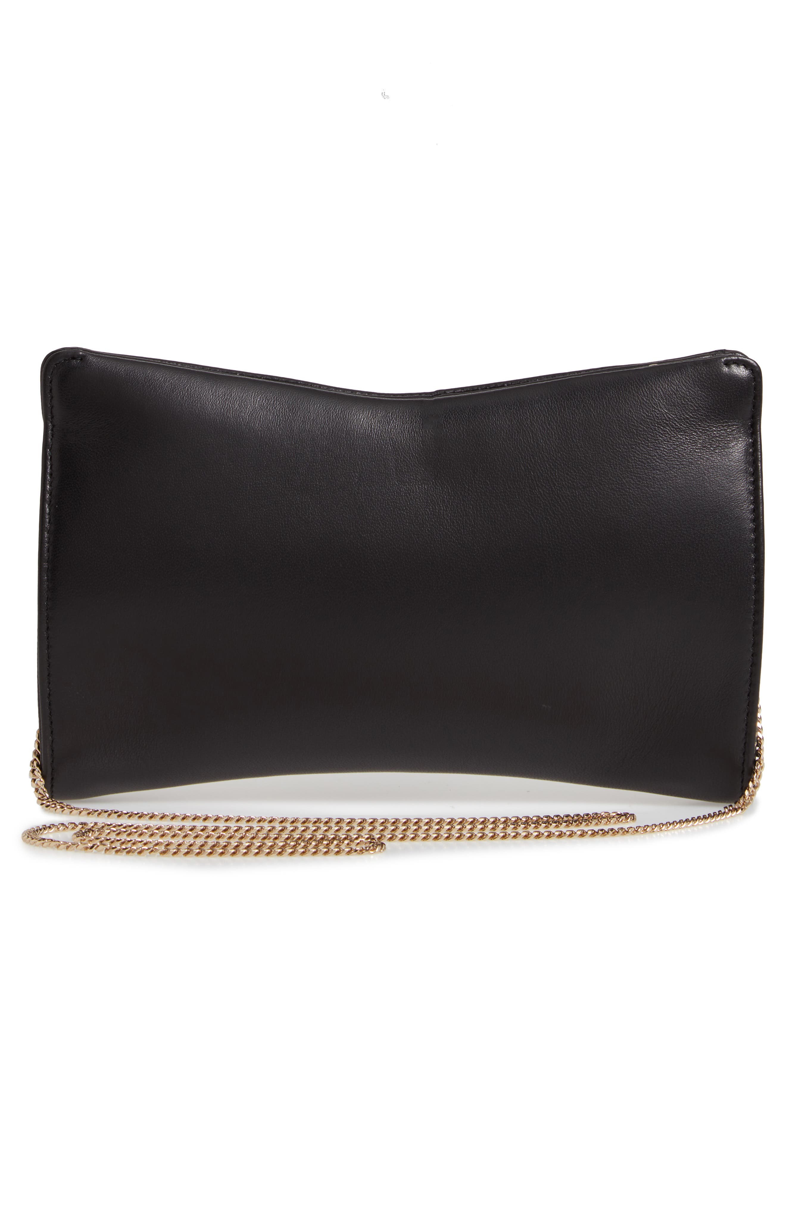 Jimmy Choo Nappa Leather Clutch with Crystal Bracelet, Alternate, color, 