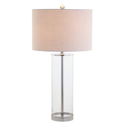 Jonathan Y Harper 29" Glass Led Table Lamp In Clear/chrome