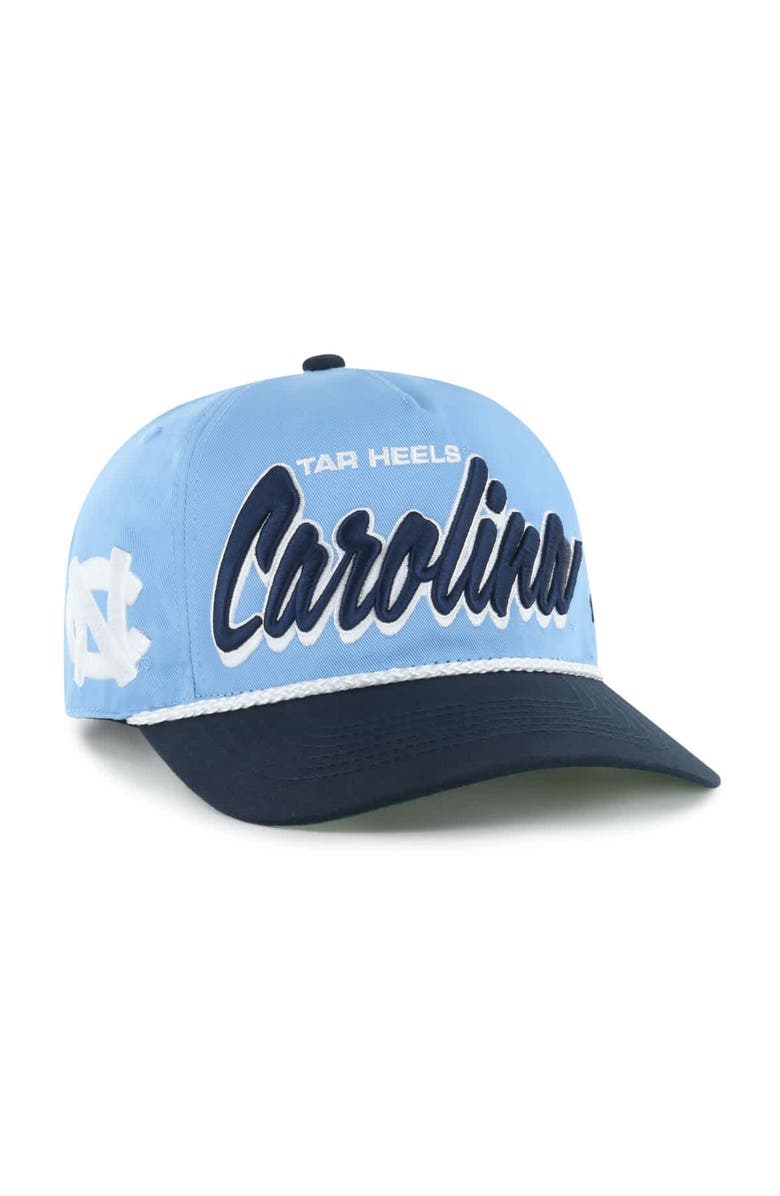 '47 Men's '47 Carolina Blue North Carolina Tar Heels Dropshadow Rope Hitch Adjustable Hat, Main, color, 