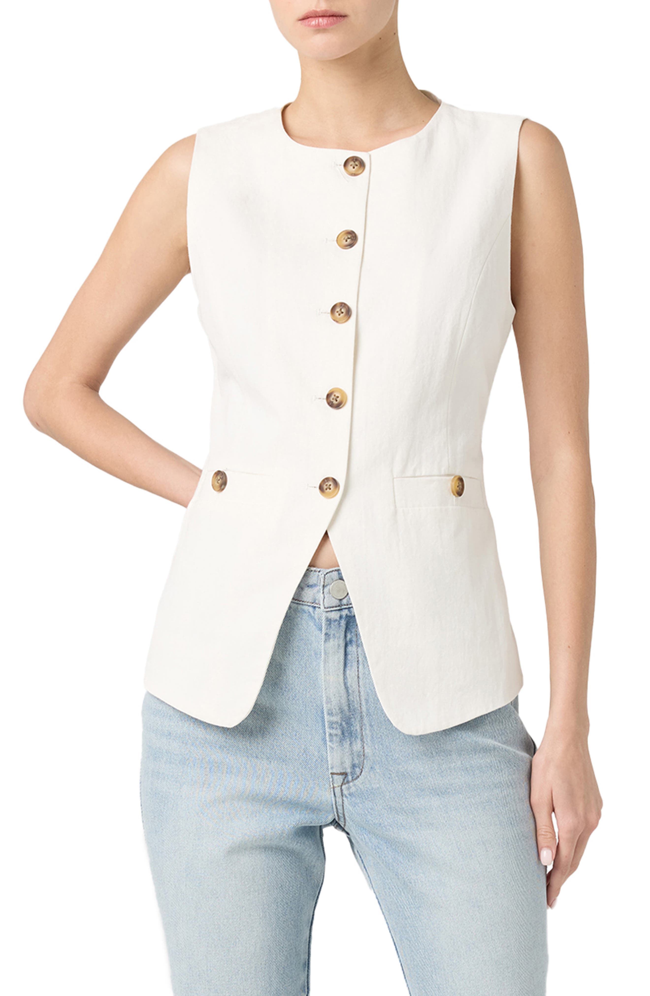 BLANKNYC Cotton & Linen Vest