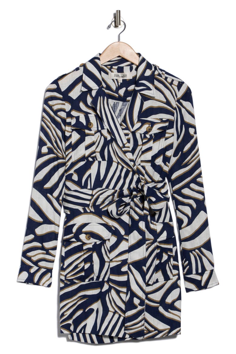 Riley Long Sleeve Minidress, Alternate, color, SAVANNA SHADOW NAVY