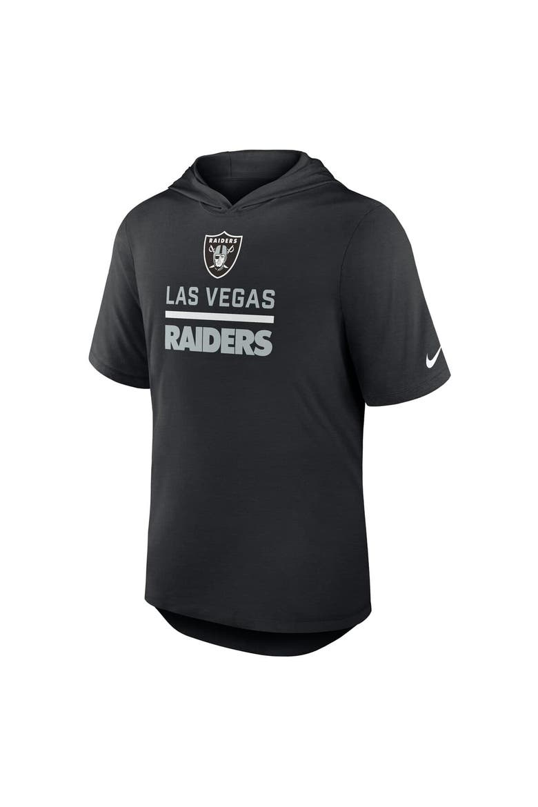 Men's Nike Black Las Vegas Raiders Lockup Tri-Blend Hoodie T-Shirt, Alternate, color, Black