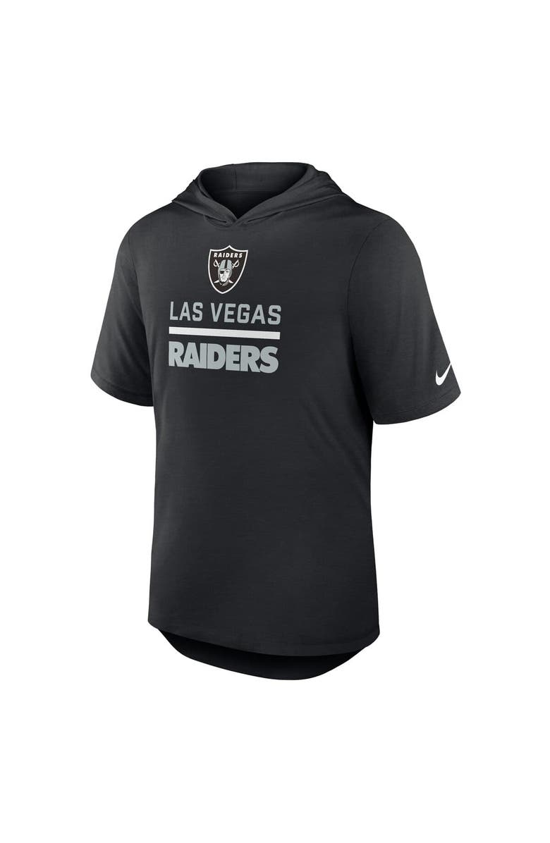 Nike Men's Nike Black Las Vegas Raiders Lockup Tri-Blend Hoodie T-Shirt, Alternate, color, Black