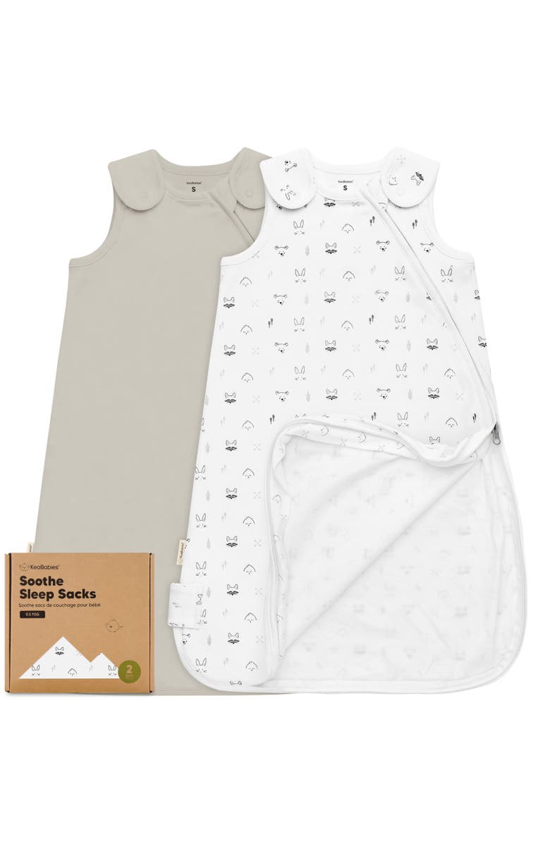 KeaBabies 2-Pack Soothe Sleep Sacks, Main, color, Nordic