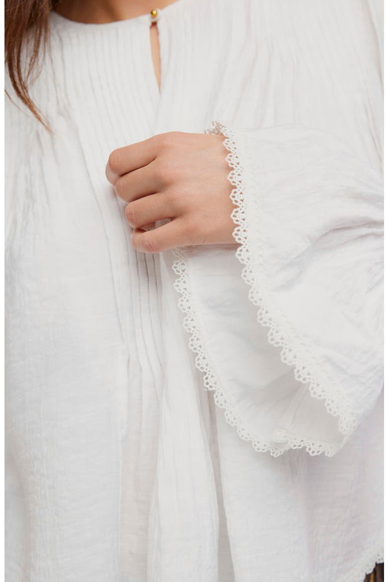 Thousand Pintucks Top, Alternate, color, CLEAN IVORY