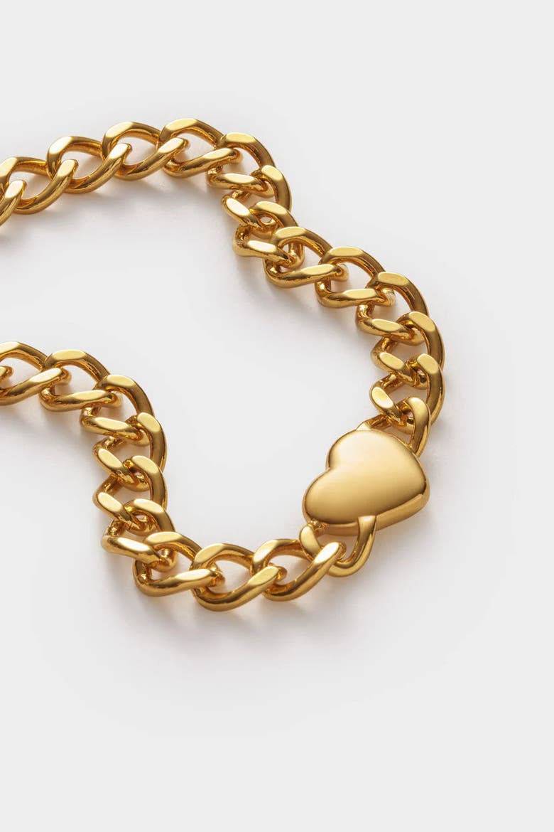 Allure Waterproof Gold Heart Chain Bracelet, Alternate, color, Gold