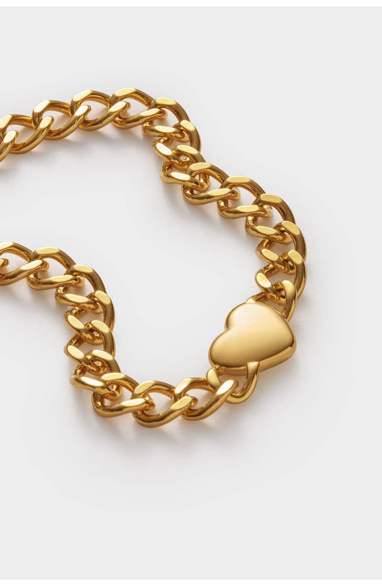 Katie Loxton Allure Waterproof Gold Heart Chain Bracelet, Alternate, color, Gold