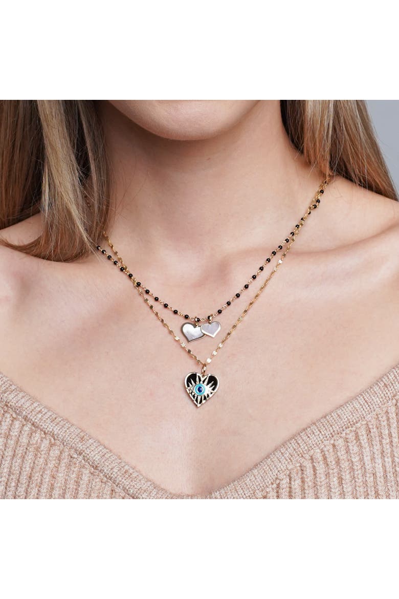 Mother of Pearl Heart Charm, Alternate, color, Mother of Pearl