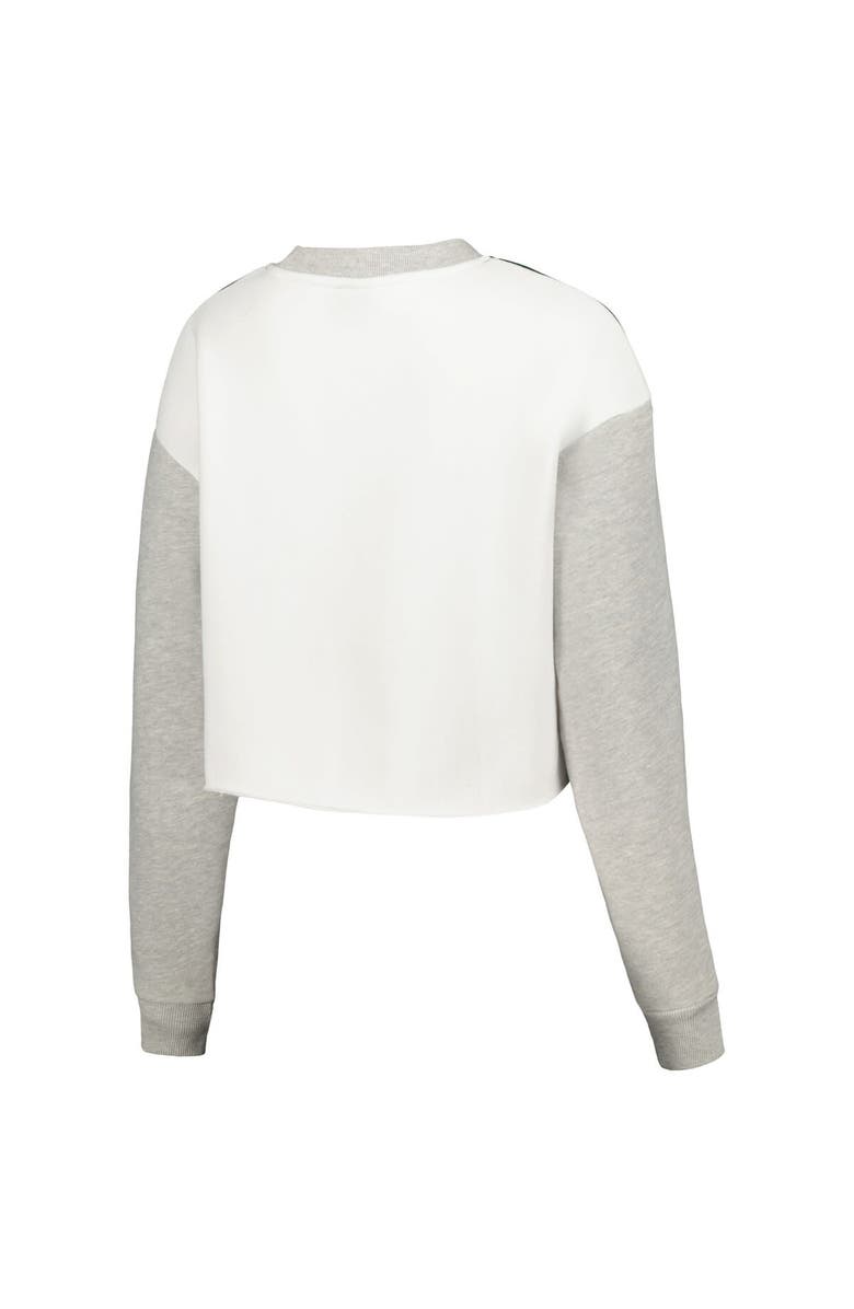 Hype and Vice Women's Hype and Vice Green Michigan State Spartans Colorblock Rookie Crew Pullover Sweatshirt, Alternate, color, Green