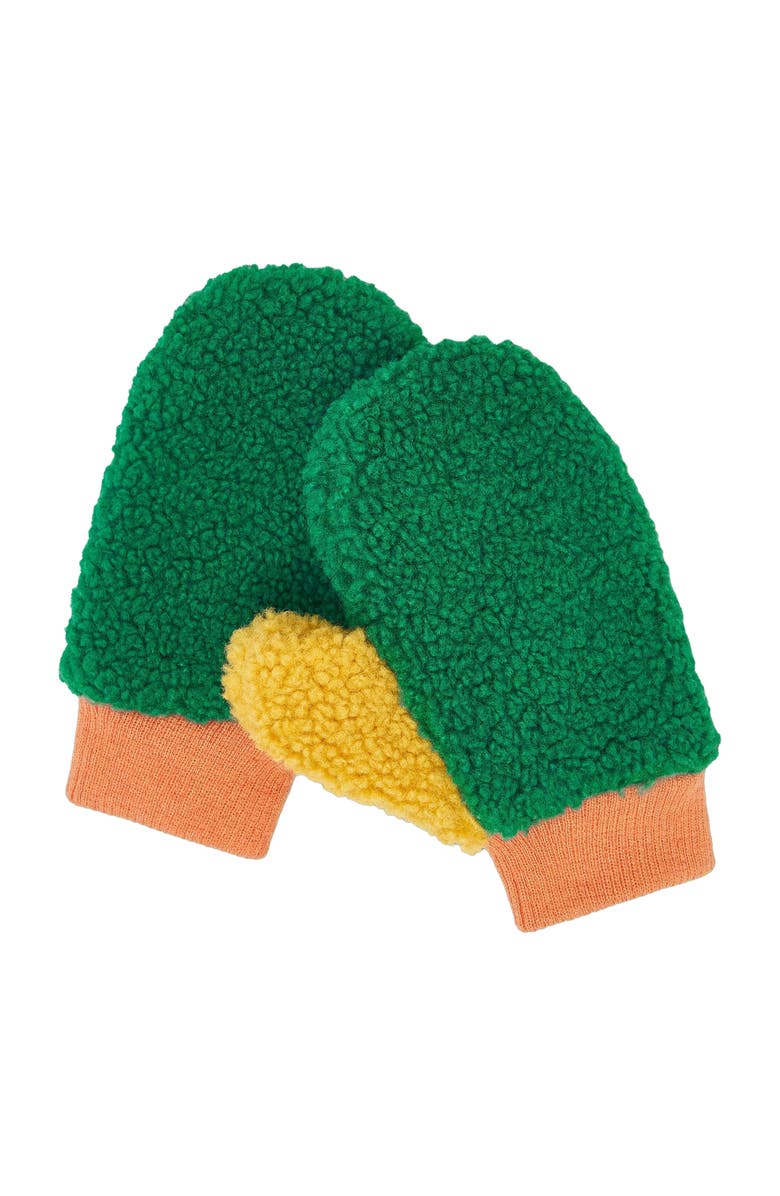Roarsome Fleece Mittens, Alternate, color, Green