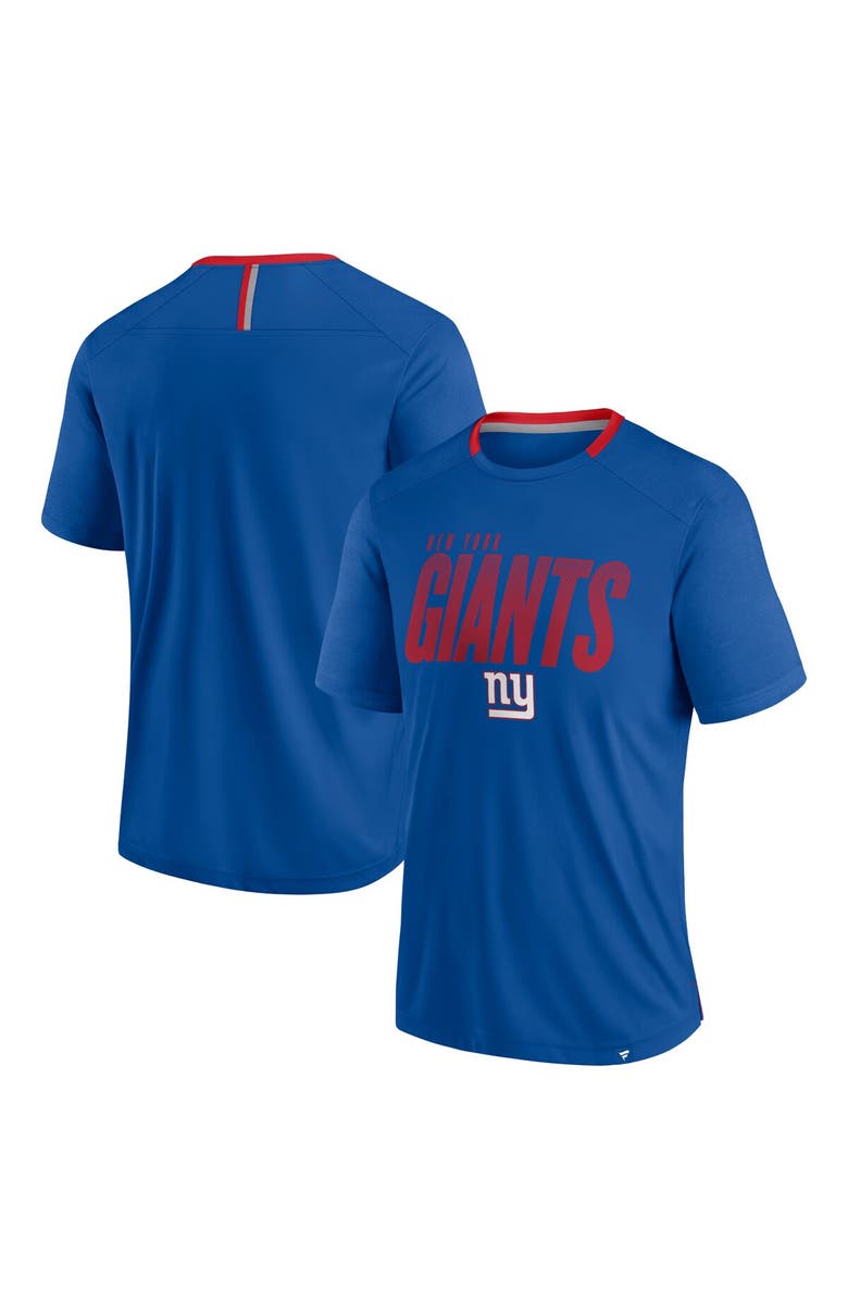 FANATICS Men's Fanatics Royal New York Giants Defender Fade Slant T-Shirt, Main, color, Royal