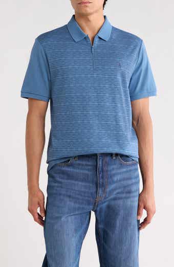 Jacquard Quarter Zip Polo
