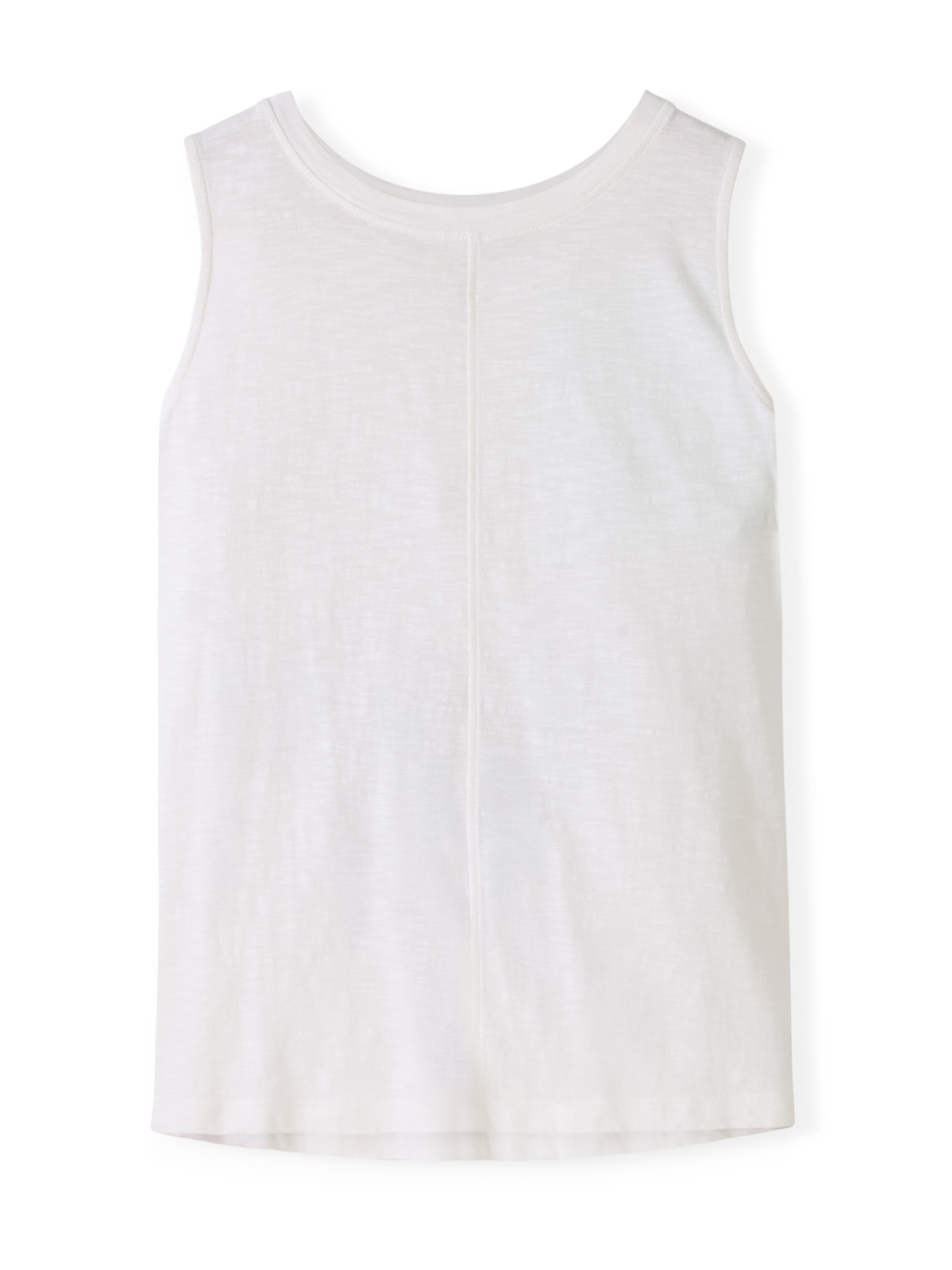 Crew Neck Pleat Back Tank Top - image 2