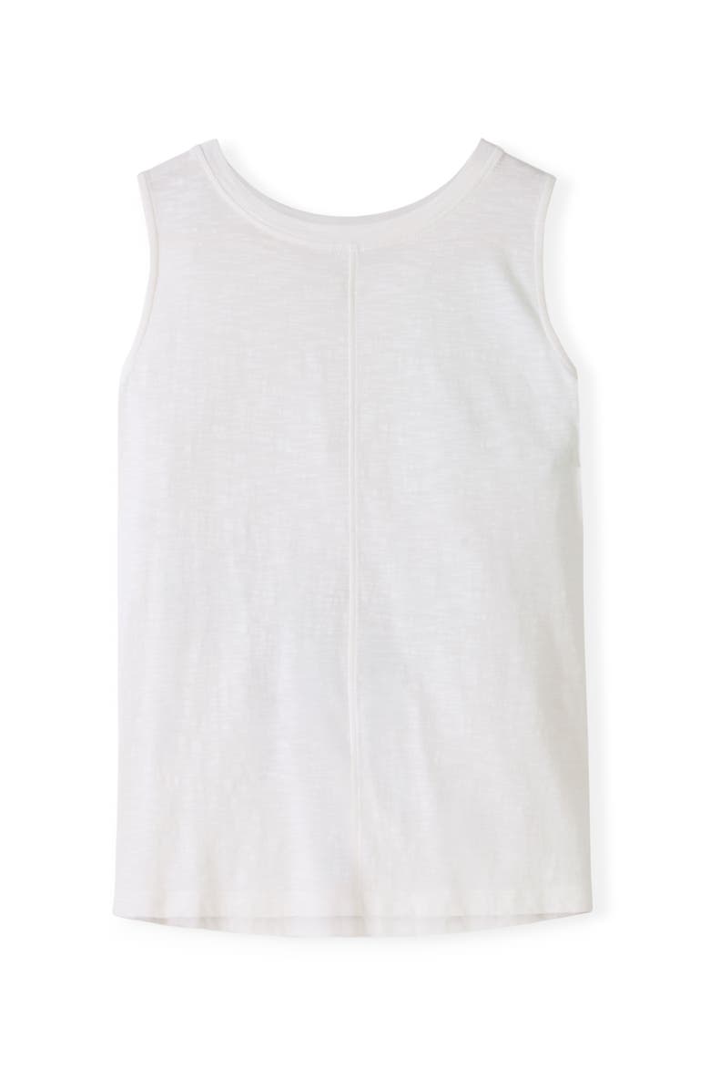 Celtic & Co. Crew Neck Pleat Back Tank Top, Alternate, color, Chalk