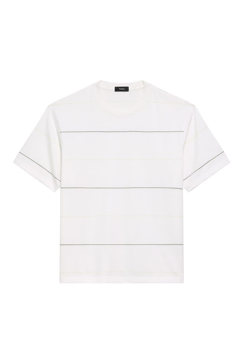 Stripe Relaxed Pima Cotton T-Shirt, Alternate, color, WHITE MULTI