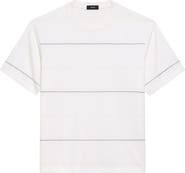 Theory Stripe Relaxed Pima Cotton T-Shirt