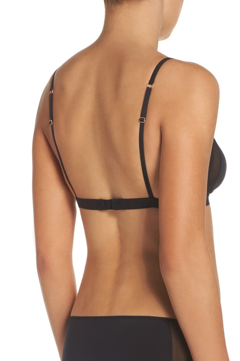 Micro Mesh Bralette, Alternate, color, TRUE BLACK