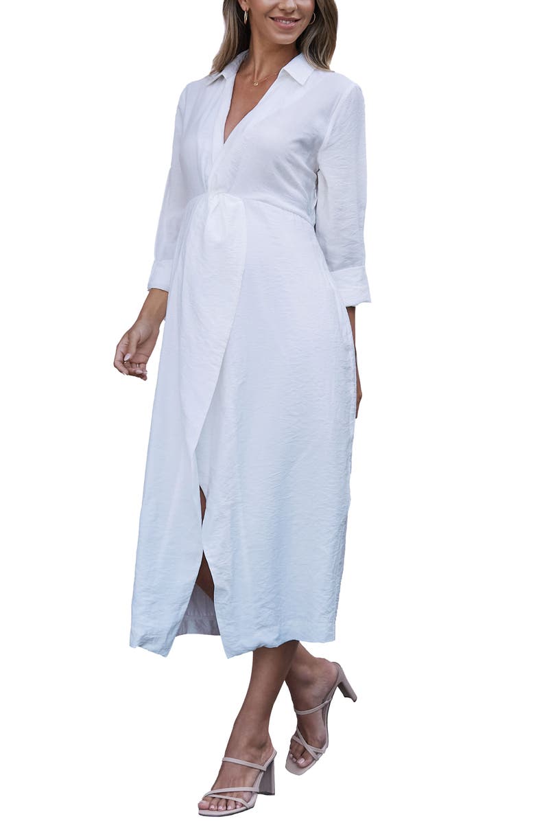 Angel Maternity Camille Maternity/Nursing Shirtdress, Alternate, color,