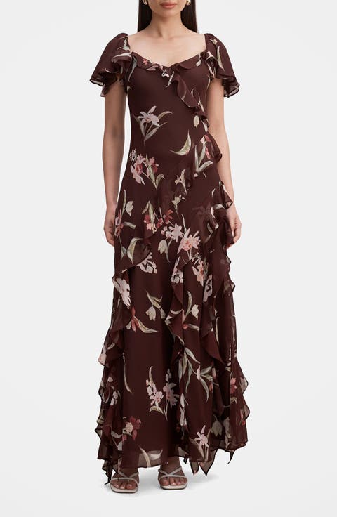 Claudie Ruffle Maxi Dress